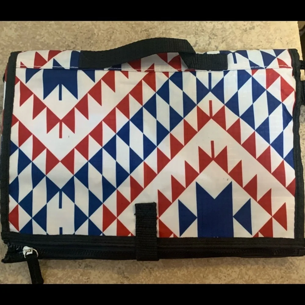 New! Navy Blue, White and Red Baby Reusable Changing  Pad.  37.8 x 11.42 x 0.39